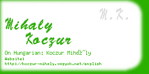 mihaly koczur business card